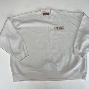 Abercrombie & Fitch Oracle Red Bull Racing SWEATER White Oversize Women Sz XXL